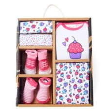 Gift box of baby clothing 