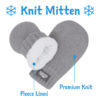 Knit Mittens | Dark Grey