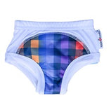 pair of Applecheeks training pants in plaid