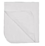 Baby mode single flannel sheet in white on white background