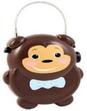 Buggygear stroller lock shaped like a brown monkey with a bow tie