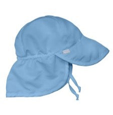 i play by green sprouts flap sun hat in pale blue
