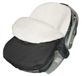 car seat with fleece cuddle bag in black
