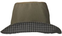 Sherpa Bucket Hat - Plaid/Taupe