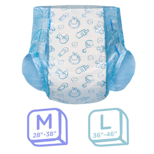 LittleForBig - Nursery Blue Printed Adult Brief Diapers