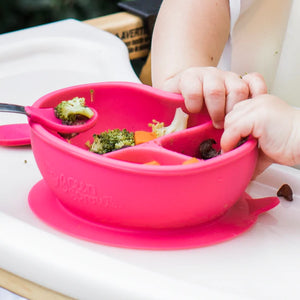 Silicone Learning Suction Bowl - Pink