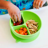 Silicone Learning Suction Bowl - Green