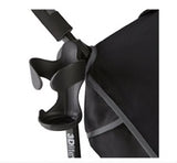 cupholder view of Summer infant 3DLite+ Convenience Stroller in matte black