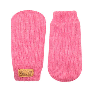 Knit Mittens | Watermelon Pink