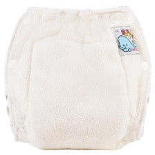 Mother-ease cloth fitted diaper on white background