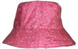 Sherpa Reversible Bucket Hat - White/Pink Candies