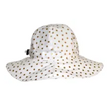 Sherpa St-Tropez Kids' hat in white with gold polka dots