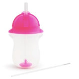 Any Angle Click Lock weighted straw cup in pink