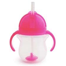 Click Lock Weighted Flexi-Straw Cup in pink
