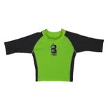 i play by green sprouts long sleeve rashguard swim shirt in green with black sleeves