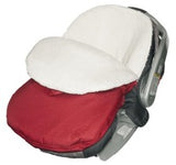 car seat with fleece cuddle bag in red