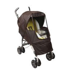 stroller with Manito Elegance stroller cover in brown