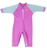 NoZone Fiji Baby Swimsuit in pink with pale blue sleeves