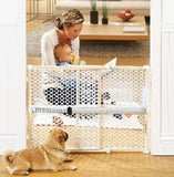 Quick baby gate pictured in living room