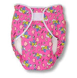 Rearz washable fitted diaper in pink on white background