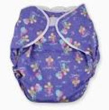 Rearz washable fitted diaper in purple on white background