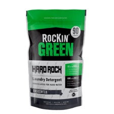 bag of Rockin Green unscented laundry detergent on white background