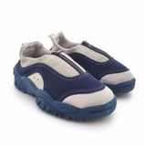 pair of Tickle-Toes aqua shoes in navy and grey